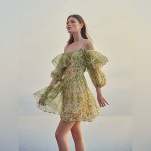 Dear Jose STELLA OFF-SHOULDER FLORAL MINI DRESS